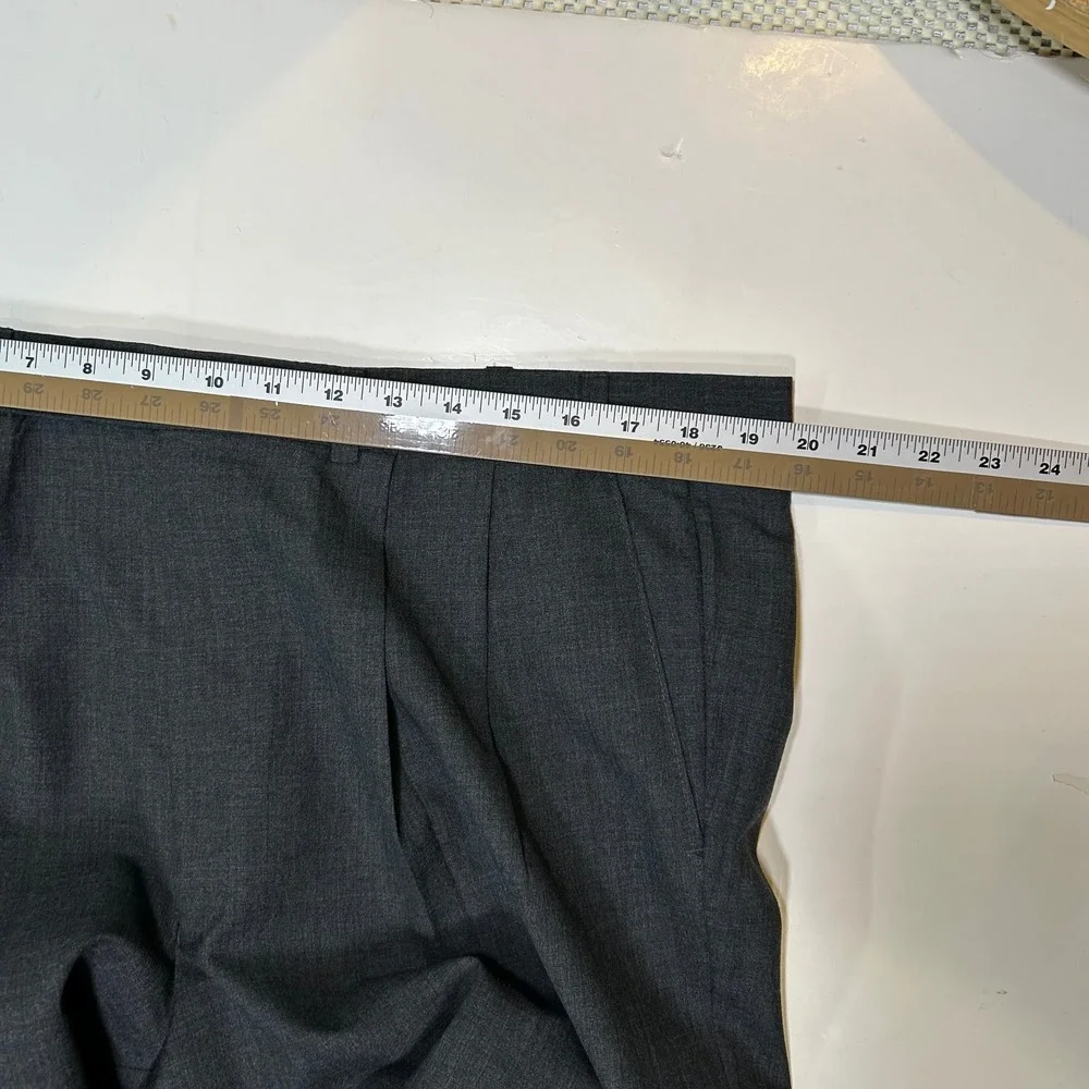 Lauren Ralph Lauren Dress Pants Pleated Super 100s Wool Gray Mens 36x32 Runs big